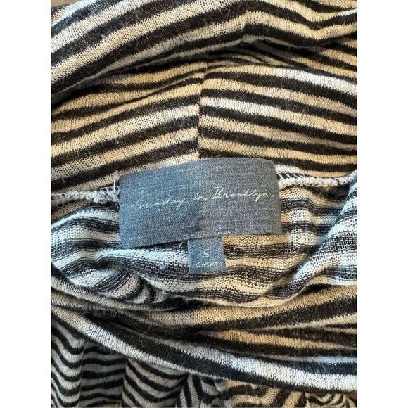 Anthropologie Sunday in Brooklyn Striped Knit Cowl Neck Tunic Top - Picture 7 of 7